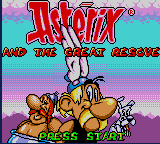 Asterix and the Great Rescue title screen for Sega Game Gear